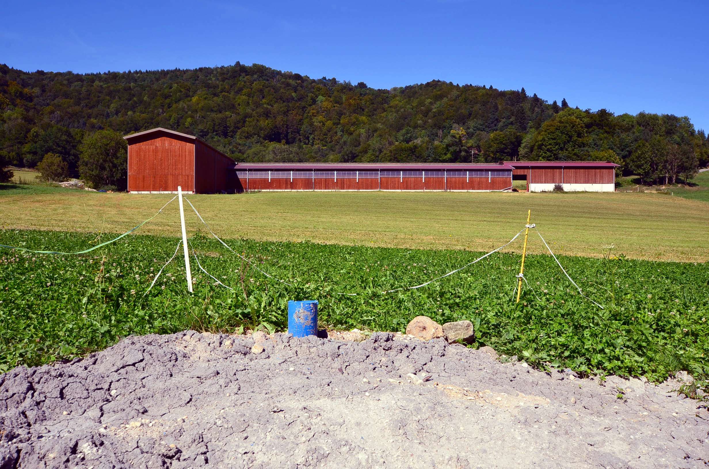 forage réalisé pour le domaine agricole dans le Doubs 25 en Franche-Comté, avec l'aimable intervention de l'expert sourcier Philippe Wojtowicz